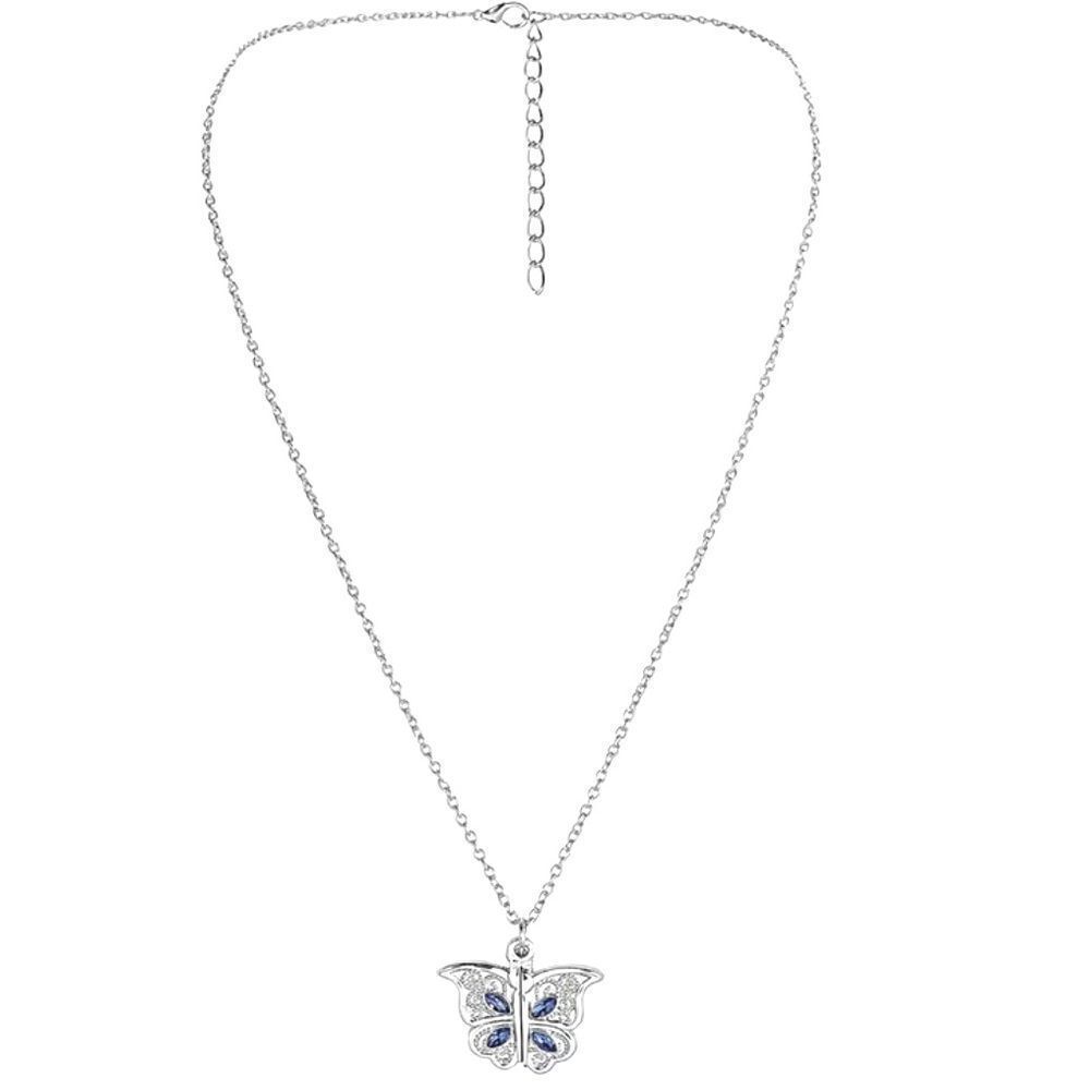 NWT Butterfly Wings Opened Show “I Love You”
 Silver Necklace Measurements Prov.
